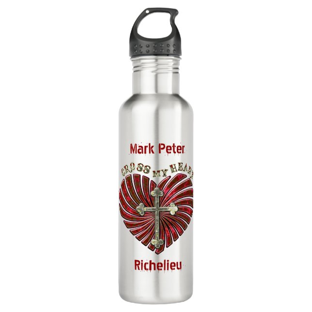 Cross-My-Heart (Personalised) 710 Ml Water Bottle (Front)
