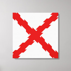 Cross of Burgundy Flag Canvas Print