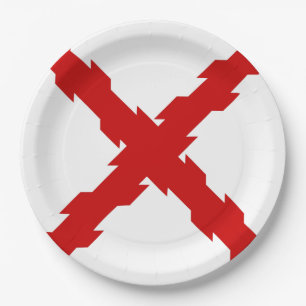 Cross of Burgundy Flag Paper Plate