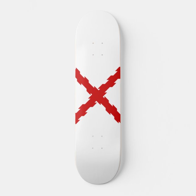 Cross of Burgundy Flag Skateboard (Front)