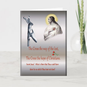 Cross of Christ greeting card, religious Card