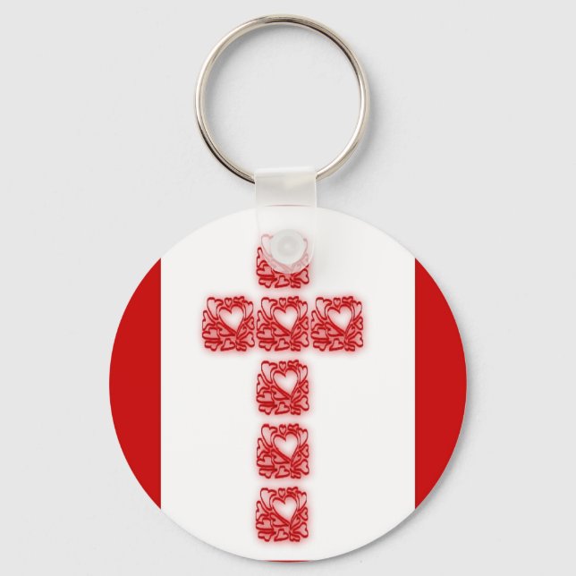 Cross Of Hearts Keychain (Front)