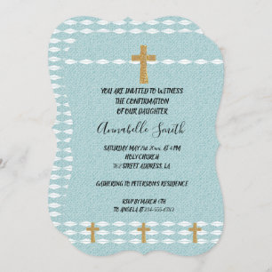 Cross of Light Jesus Christ  CONFIRMATION Invitation