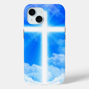 Cross of Light Jesus Christ Customisable Christian iPhone 15 Case