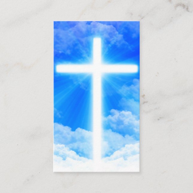 Cross of Light Jesus Christ Customisable Christian Discount Card (Front)