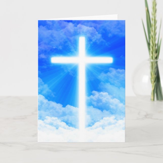 Cross of Light Jesus Christ Customisable Christian Invitation (Front)