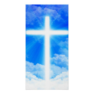 Cross of Light Jesus Christ Customisable Christian Poster