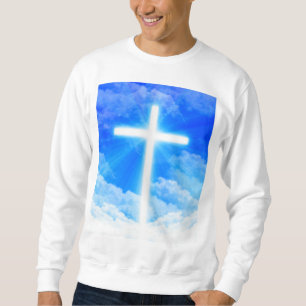 Cross of Light Jesus Christ Customisable Christian Sweatshirt