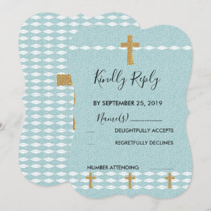 Cross of Light Jesus Christ RSVP Invitation