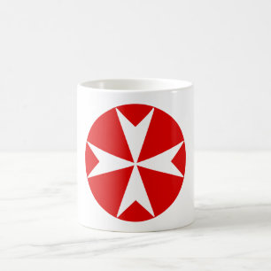 Cross Of Malta v2 (white on red) Coffee Mug