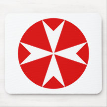 Cross Of Malta v2 (white on red)