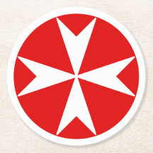 Cross Of Malta v2 (white on red)