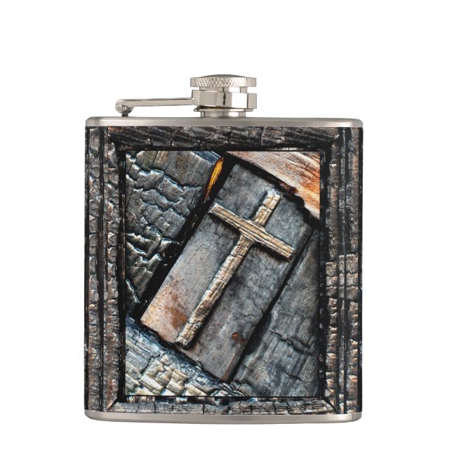 Cross of Protection Hip Flask (Front)