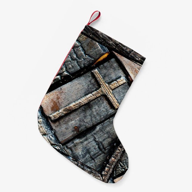 Cross of Protection Small Christmas Stocking (Front (Hanging))