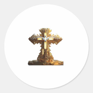 Cross of Redemption  Classic Round Sticker