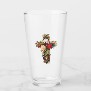 Cross of Roses Glass