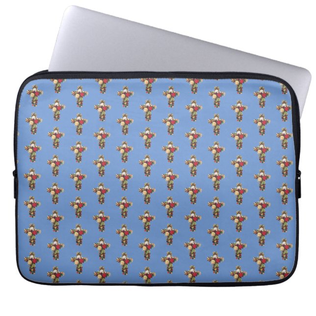 Cross of Roses Laptop Sleeve (Front)