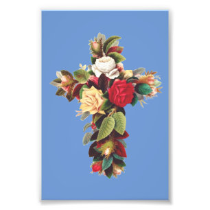 Cross of Roses Photo Print
