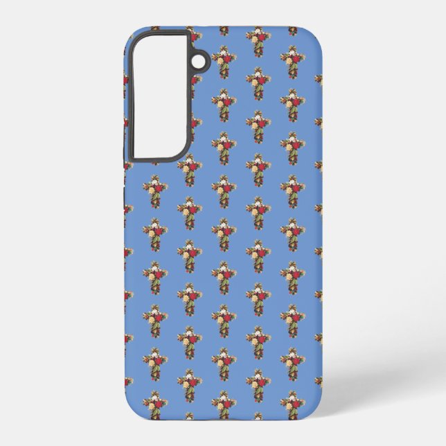 Cross of Roses Samsung Galaxy S22+ Case (Back)