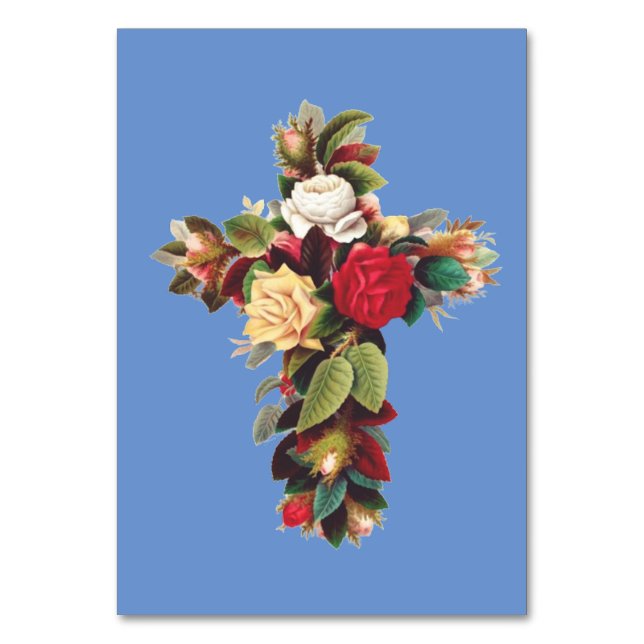 Cross of Roses The Rosicrucian Rose Cross Symbol Table Number (Front)