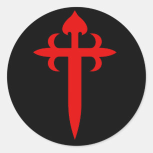 Cross of Saint James Classic Round Sticker