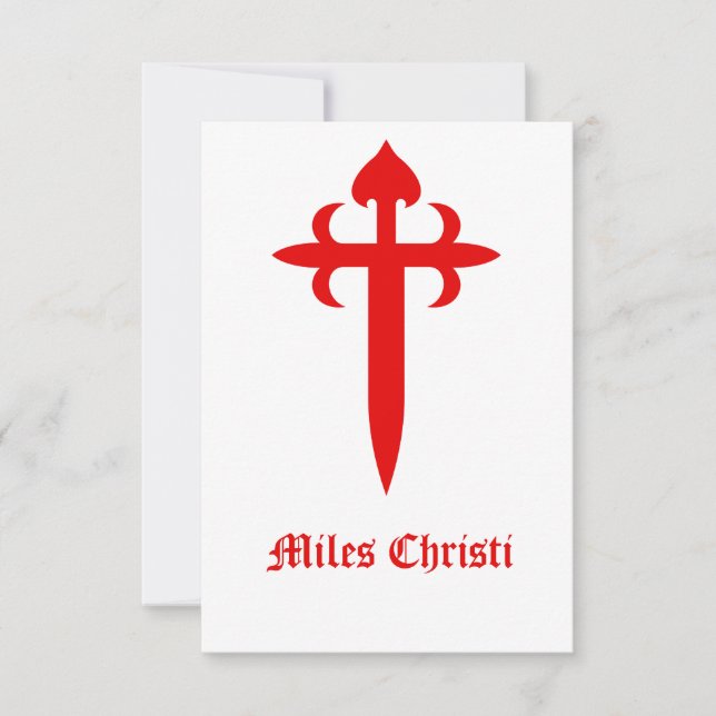 Cross of Saint James Holy Card | Pater Noster  (Front)