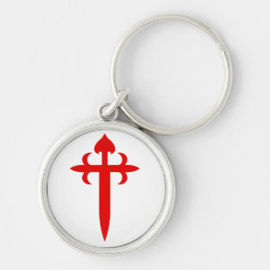 Cross of Saint James The Red Sword‑Shaped Emblem Key Ring