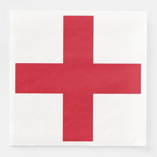 Cross of St George ~ Flag of England Napkin (Front)