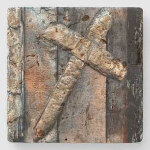 Cross of Strength Stone Coaster