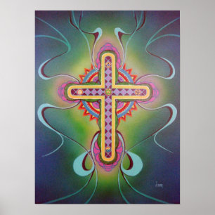 Cross of Symbols Poster