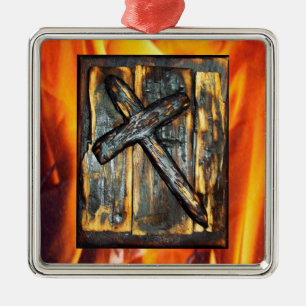 Cross of The Apocalypse Metal Tree Decoration