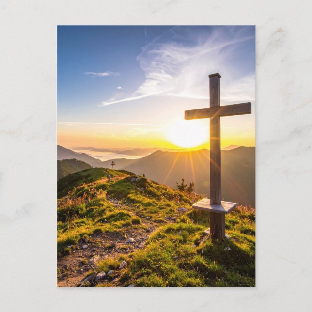 Cross on hill postcard (Front)
