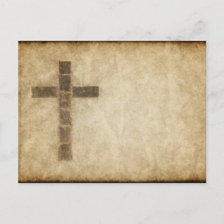 Cross on Parchment #2- Postcard Horizontal
