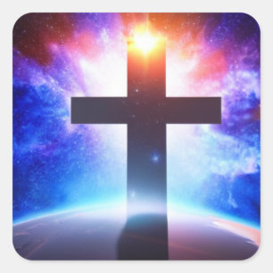 Cross Over the World in Space Sticker