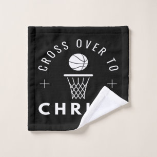 Cross Over To Christ Basketball-Themed Wash Cloth