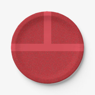 Cross Pattern Red Noise Paper Plate – Customisable