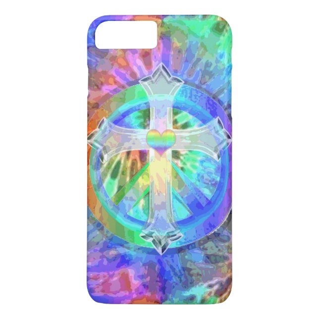 Cross, Peace Sign Case-Mate iPhone Case (Back)