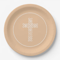 Cross | Peach Communion Baptism Christening