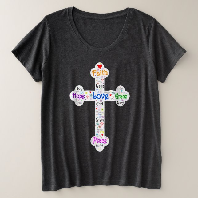 Cross Plus Size T-Shirt (Design Front)