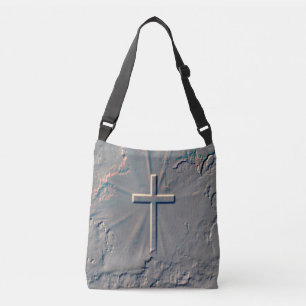 CROSS POPPING OUT FROM ROCK CROSSBODY BAG