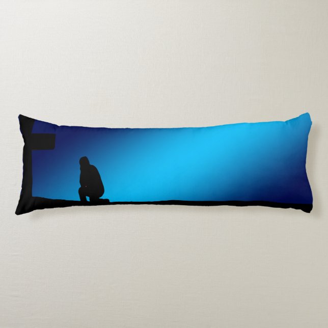 Cross Prayer Banner Body Cushion (Front)