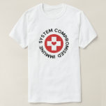 Cross Red Heart Compromised Immune System T-Shirt<br><div class="desc">Compromised immune system tee in white with a red circle in the middle with a white cross and a red heart.</div>