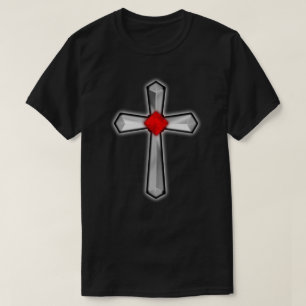 Cross Ruby Red Gemstone T-Shirt