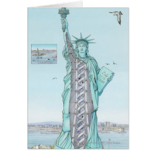Cross section illustration of Statue of Liberty