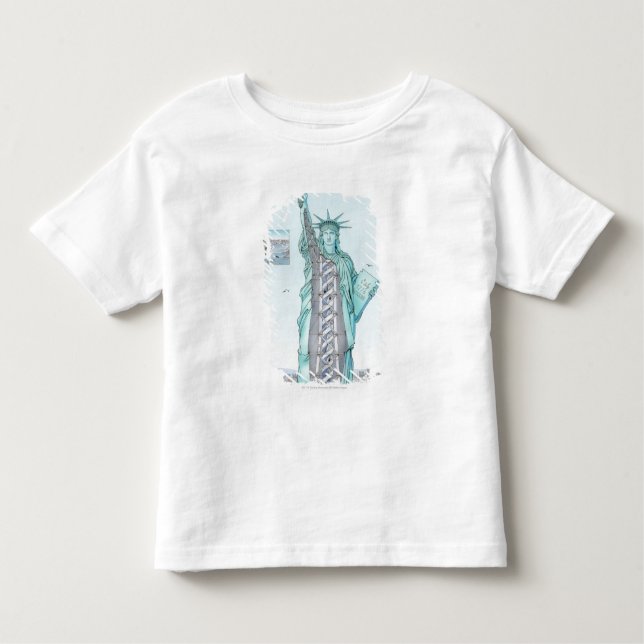 Cross section illustration of Statue of Liberty Toddler T-Shirt (Front)