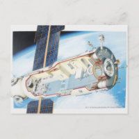 Cross section of solar powered space station