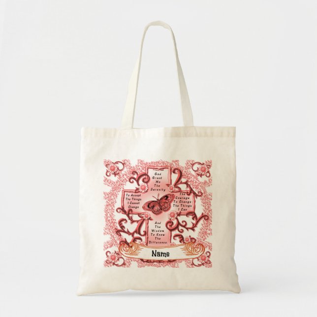 Cross Serenity prayer Tote Bag (Front)