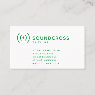 Cross & Sound logo business card template