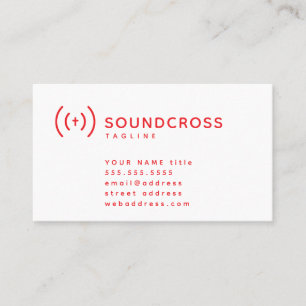 Cross & Sound logo business card template