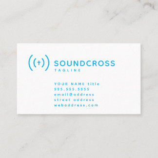 Cross & Sound logo business card template